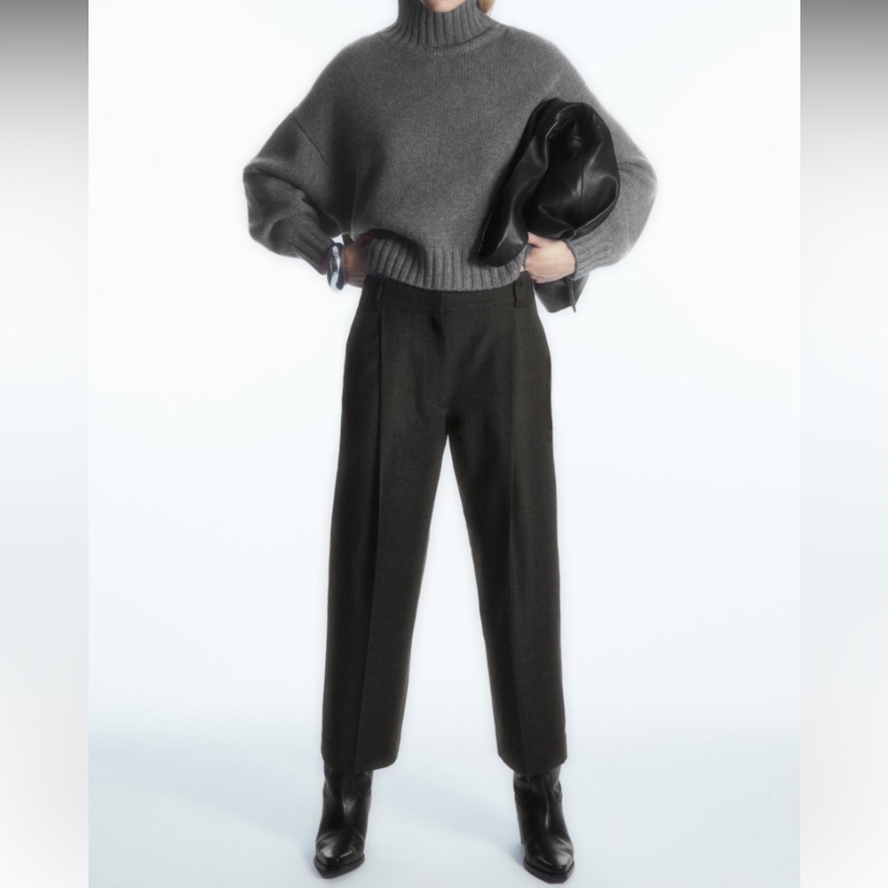 COS TAILORED WOOL-FLANNEL CULOTTES